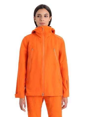 Icebreaker Shell+™ Merino Csuklyás Női Kabát Narancssárga | HU 1653QMAZ